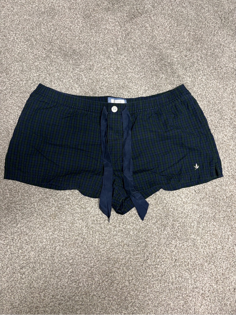 Aerie Navy Plaid Shorts Size Medium Never Worn